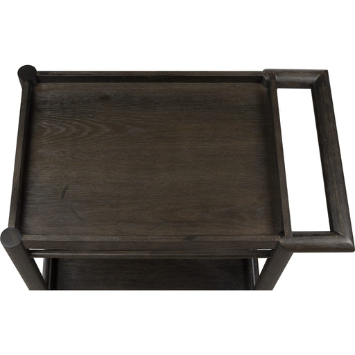 Modus Furniture Rockport Two Shelf Rolling Bar Cart in Yin 655450437274 QBTS80 Image 5