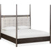 Modus Furniture Rockport Upholstered Poster Bed in Yin and Turtle Dove Linen  QBTSJ  Image 3