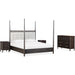 Modus Furniture Rockport Upholstered Poster Bed in Yin and Turtle Dove Linen  QBTSJ  Image 6