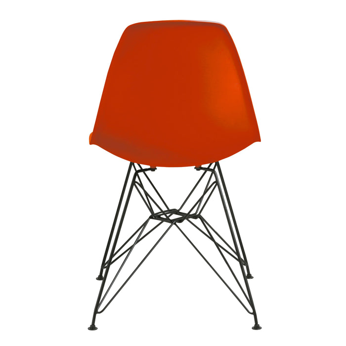 Modus Rostock Molded Plastic Wire Base Dining Chair in FirecrackerImage 3