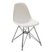 Modus Rostock Molded Plastic Wire Base Dining Chair in WhiteImage 1
