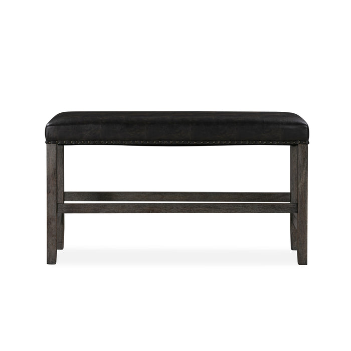 Modus Rousseau Upholstered Counter Bench in Vintage Brown and Deep AlmondImage 4