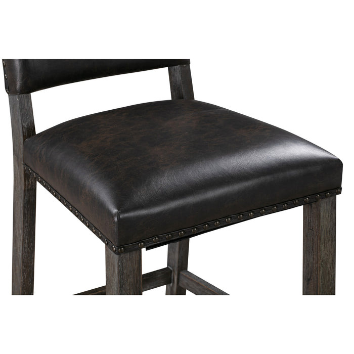 Modus Rousseau Upholstered Counter Stool in Vintage Brown and Deep AlmondImage 3