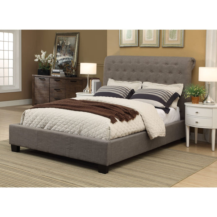 Modus Furniture Royal Tufted Footboard Storage Bed in Dolphin Linen (2026)  XYH3E  Image 1