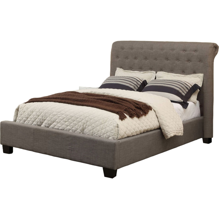 Modus Furniture Royal Tufted Platform Bed in Dolphin Linen  3ZH3L 11 Image 4