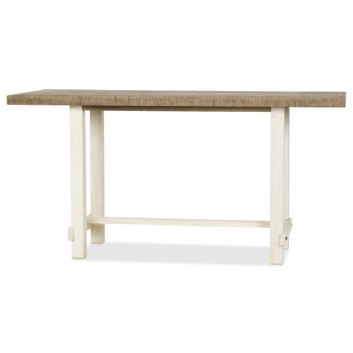 Modus Rutherford Rectangular Wooden Counter Table in Drift and Antique WhiteImage 1