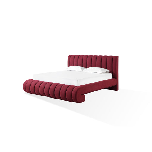 Modus Savage Maximalist Upholstered Bed in Ruby ChenilleMain Image