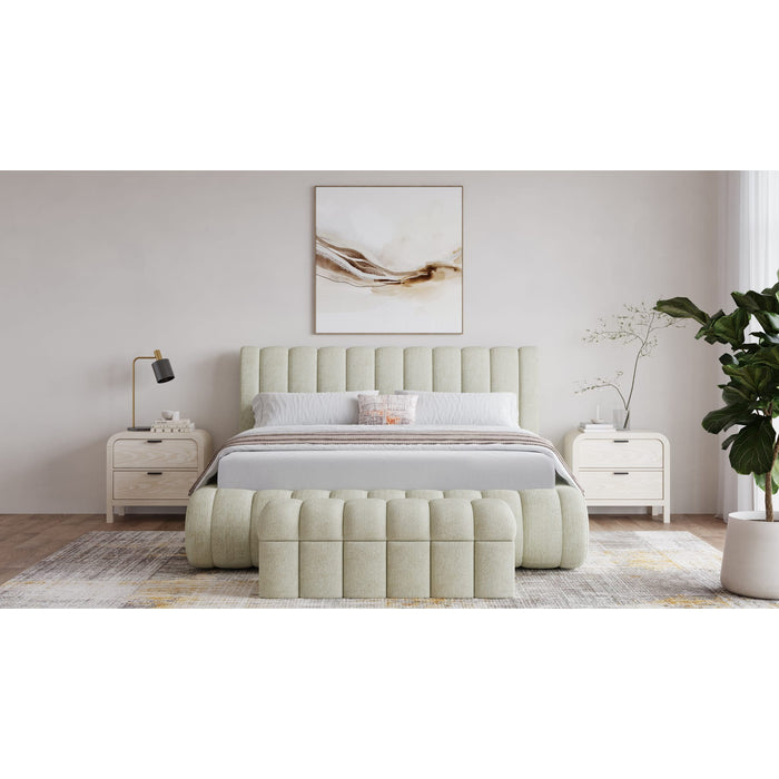 Modus Furniture Savage Maximalist Upholstered Bed in Sandy Chenille  SRXKH  Image 1