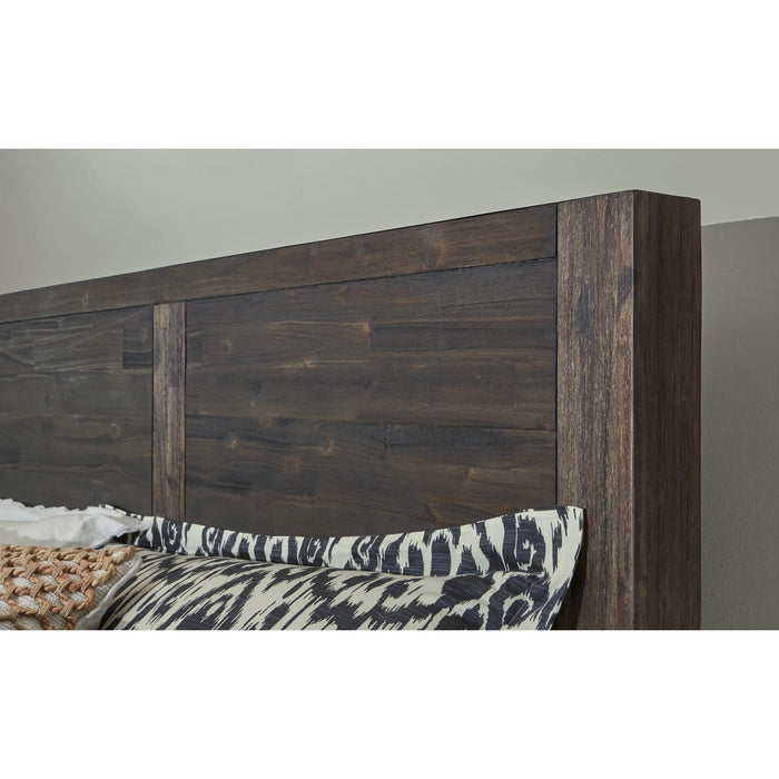 Modus Savanna Solid Wood Platform Bed in Coffee Bean Image 1
