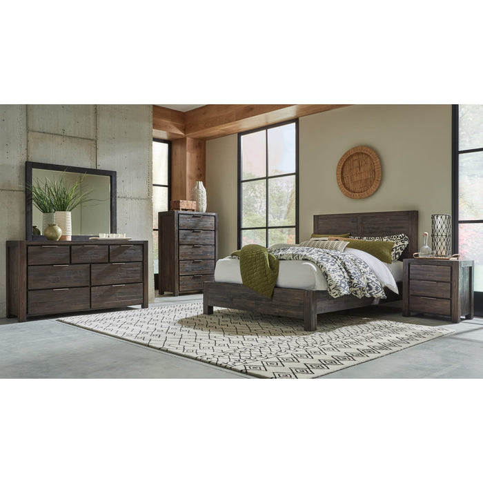 Modus Savanna Solid Wood Platform Bed in Coffee Bean Image 3