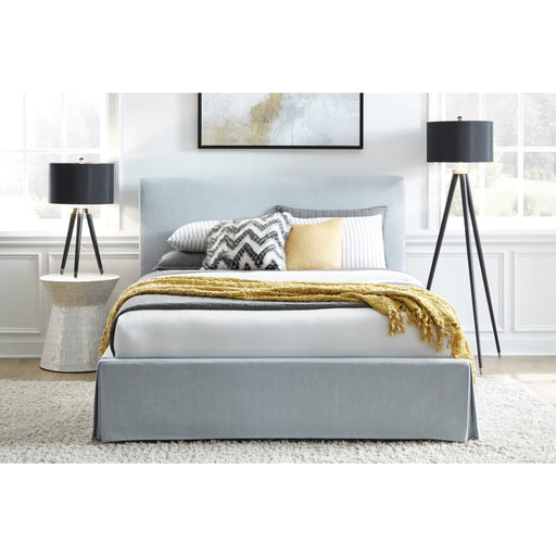 Modus Shelby Skirted Footboard Storage Panel Bed in SkyMain Image