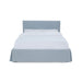 Modus Shelby Upholstered Skirted Panel Bed in Sky Image 4
