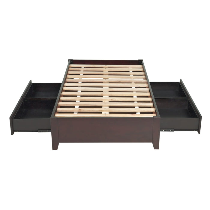 Modus Simple Wood Storage Bed in Espresso Image 13