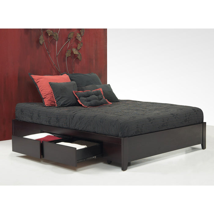 Modus Simple Wood Storage Bed in EspressoMain Image