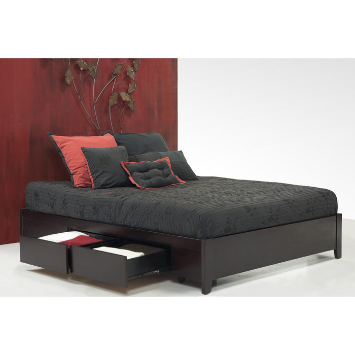 Modus Furniture Simple Wood Storage Bed in Espresso  SP23D  Main Image