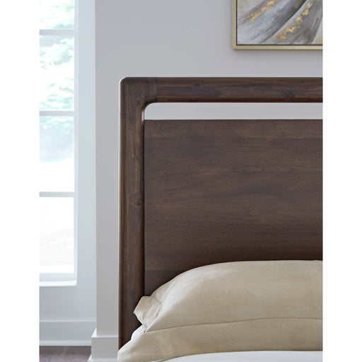 Modus Sol Acacia Wood Platform Bed in Brown SpiceImage 1