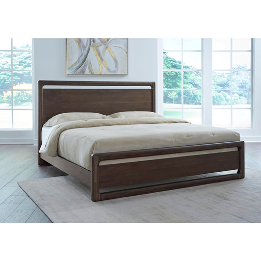 Modus Sol Acacia Wood Platform Bed in Brown Spice Main Image