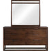 Modus Furniture Sol Beveled Glass Wall or Dresser Mirror in Brown Spice 655450420528 NXLJ83B Image 3