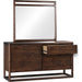 Modus Furniture Sol Beveled Glass Wall or Dresser Mirror in Brown Spice 655450420528 NXLJ83B Image 5