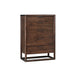 Modus Sol Five Drawer Acacia Wood Chest in Brown SpiceImage 2