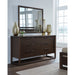 Modus Furniture Sol Six Drawer Acacia Wood Dresser in Brown Spice 655450420504 NXLJ82 Image 1