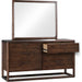 Modus Furniture Sol Six Drawer Acacia Wood Dresser in Brown Spice 655450420504 NXLJ82 Image 4