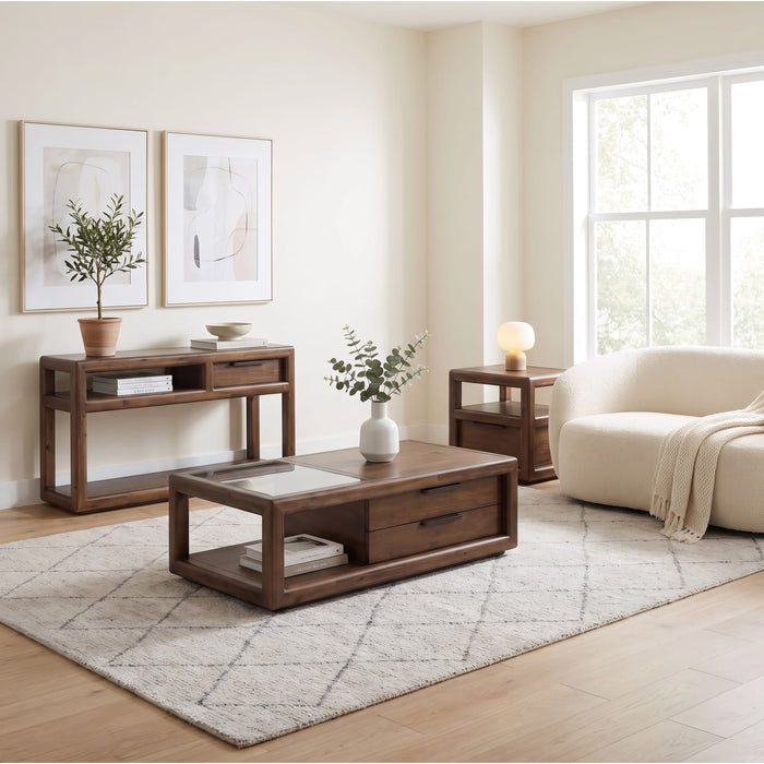 Modus Furniture Sol Strg Consl Table Br Spice 655450517990 NXLJ23 Image 3