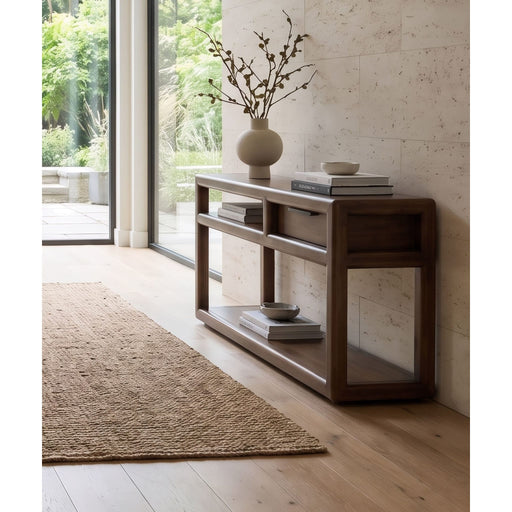 Modus Furniture Sol Strg Consl Table Br Spice 655450517990 NXLJ23 Main Image