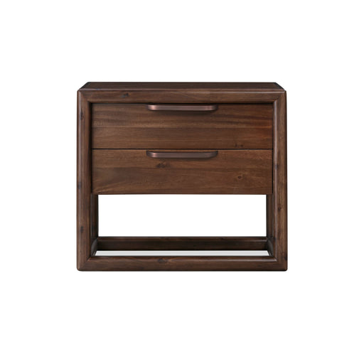 Modus Sol Two Drawer USB-Charging Nightstand in Brown Spice Image 1