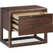 Modus Furniture Sol Two Drawer USB Charging Nightstand in Brown Spice 655450420481 NXLJ81 Image 3