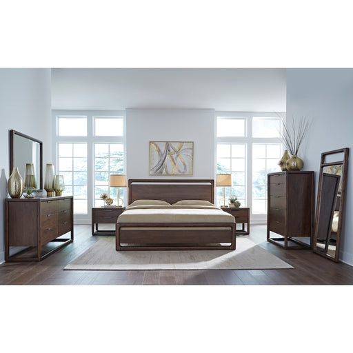 Modus Furniture Sol Two Drawer USB Charging Nightstand in Brown Spice 655450420481 NXLJ81 Image 6