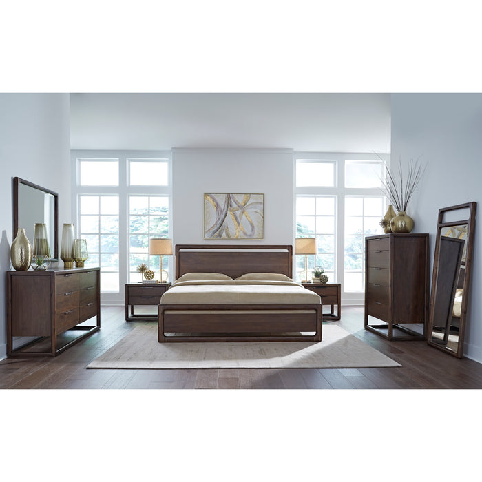Modus Furniture Sol Two Drawer USB Charging Nightstand in Brown Spice 655450420481 NXLJ81 Image 6
