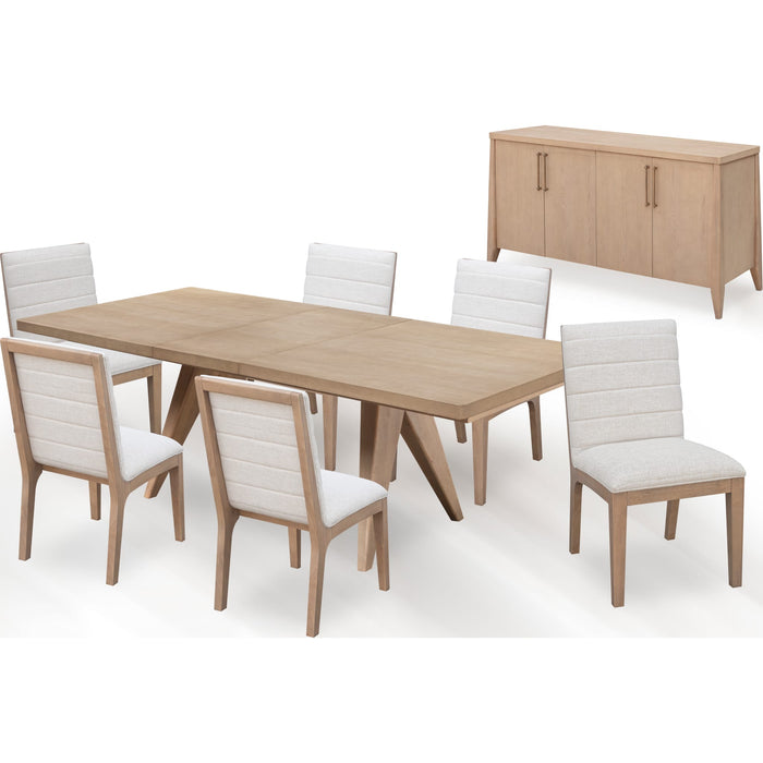 Modus Furniture Sumire Ash Wood Rectangular Extension Table in Ginger 655450446443 QETW61 Image 7