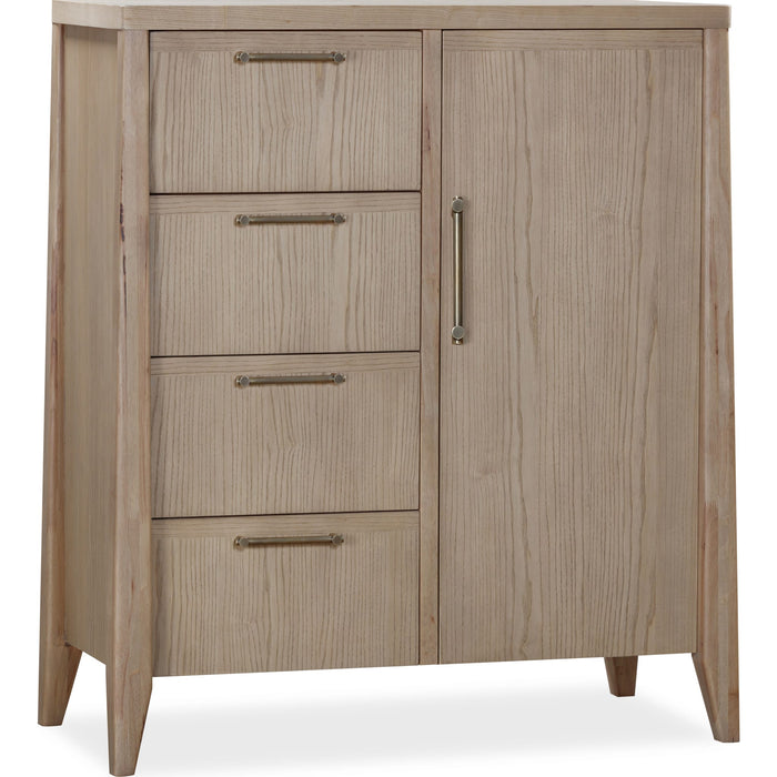 Modus Furniture Sumire Four Drawer One Door Ash Wood Chest in Ginger 655450442414 QETW85 Image 1