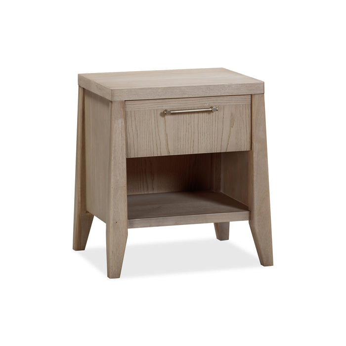 Modus Sumire One Drawer One Shelf Ash Wood Nightstand in Ginger Image 1