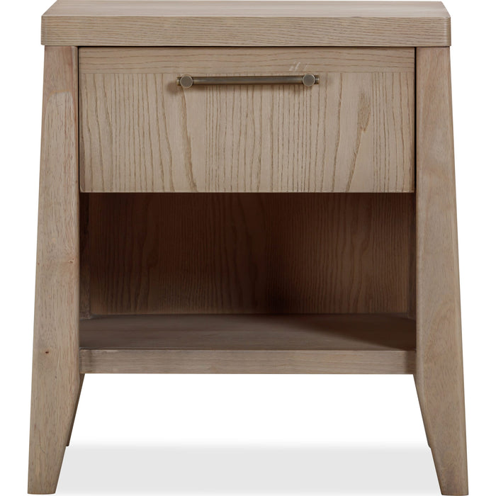 Modus Furniture Sumire One Drawer One Shelf Ash Wood Nightstand in Ginger 655450442353 QETW81 Image 2