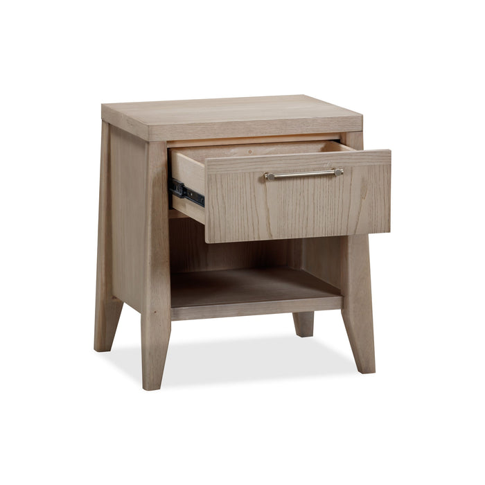 Modus Sumire One Drawer One Shelf Ash Wood Nightstand in Ginger Image 2