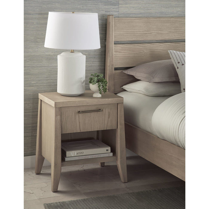 Modus Furniture Sumire One Drawer One Shelf Ash Wood Nightstand in Ginger 655450442353 QETW81 Main Image