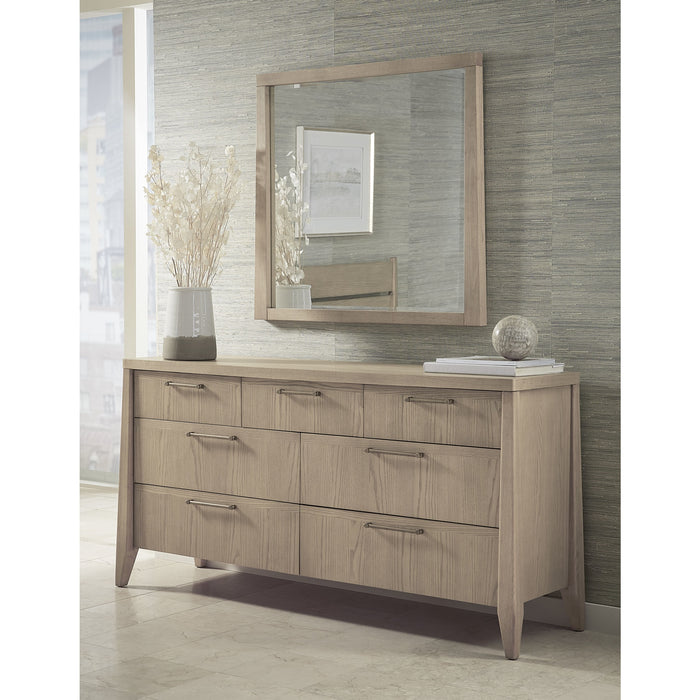 Modus Furniture Sumire Seven Drawer Ash Wood Dresser in Ginger 655450442384 QETW82 Main Image