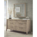 Modus Furniture Sumire Seven Drawer Ash Wood Dresser in Ginger 655450442384 QETW82 Main Image
