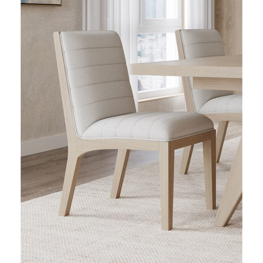 Modus Furniture Sumire Solid Wood Dining Chair in Ginger and Natural Linen 655450446474 QETW65 Main Image