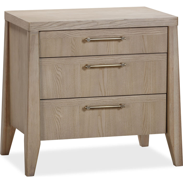 Modus Furniture Sumire Three Drawer Ash Wood Nightstand in Ginger 655450442377 QETW81C Image 1
