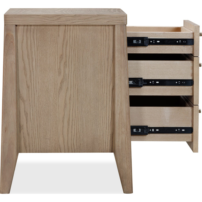 Modus Furniture Sumire Three Drawer Ash Wood Nightstand in Ginger 655450442377 QETW81C Image 3