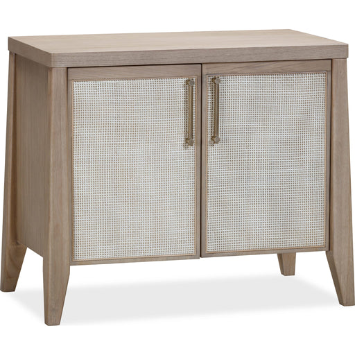 Modus Furniture Sumire Two Door Ash Wood Bachelor Chest in Ginger and Natural Cane 655450442421 QETW86 Image 1