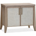 Modus Furniture Sumire Two Door Ash Wood Bachelor Chest in Ginger and Natural Cane 655450442421 QETW86 Image 1