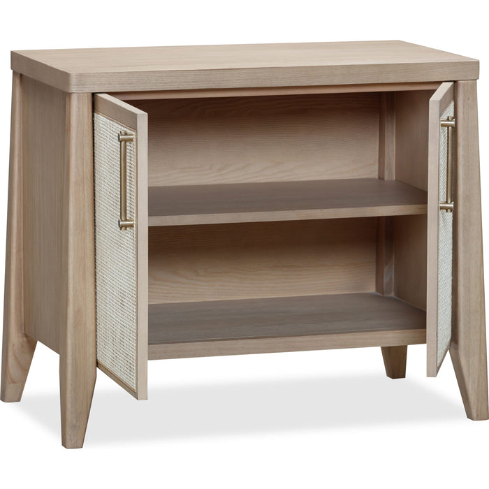 Modus Furniture Sumire Two Door Ash Wood Bachelor Chest in Ginger and Natural Cane 655450442421 QETW86 Image 3