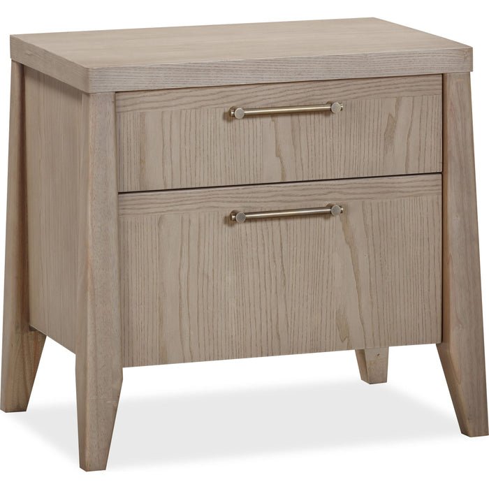 Modus Furniture Sumire Two Drawer Ash Wood Nightstand in Ginger 655450442360 QETW81B Image 1