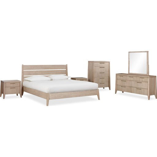 Modus Furniture Sumire Two Drawer Ash Wood Nightstand in Ginger 655450442360 QETW81B Image 4