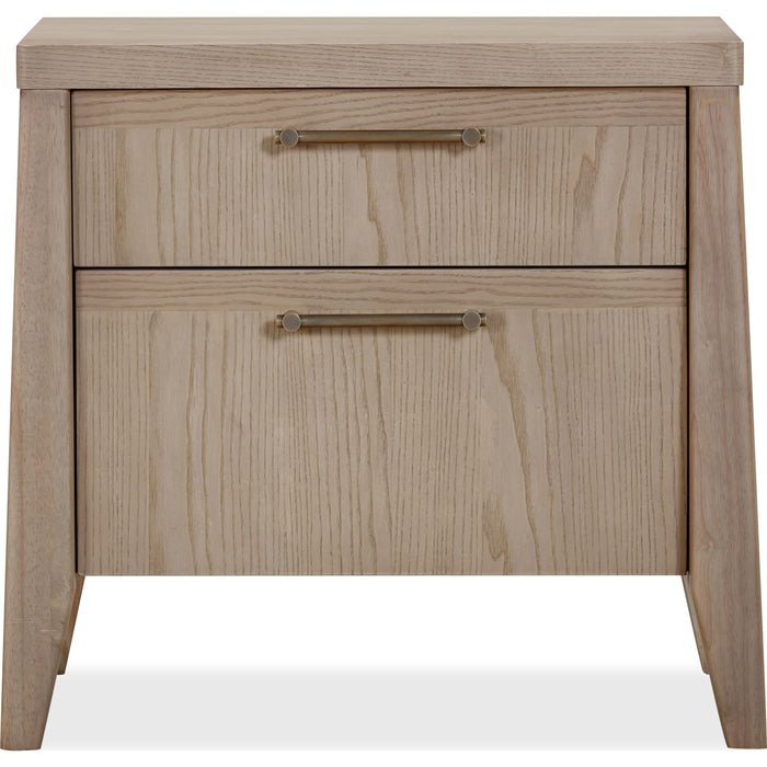 Modus Furniture Sumire Two Drawer Ash Wood Nightstand in Ginger 655450442360 QETW81B Main Image