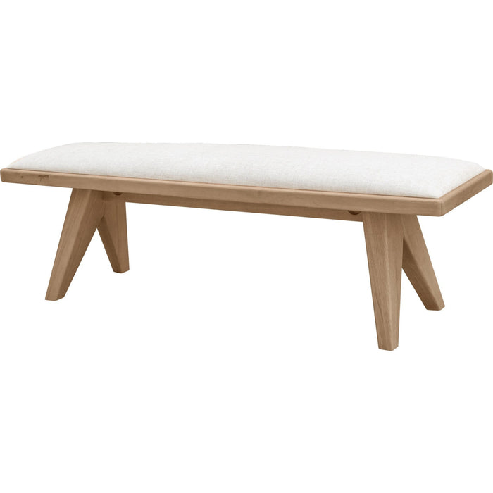 Modus Furniture Sumire Upholstered Bench in Ginger and Natural Linen 655450458231 QETW80 Image 1
